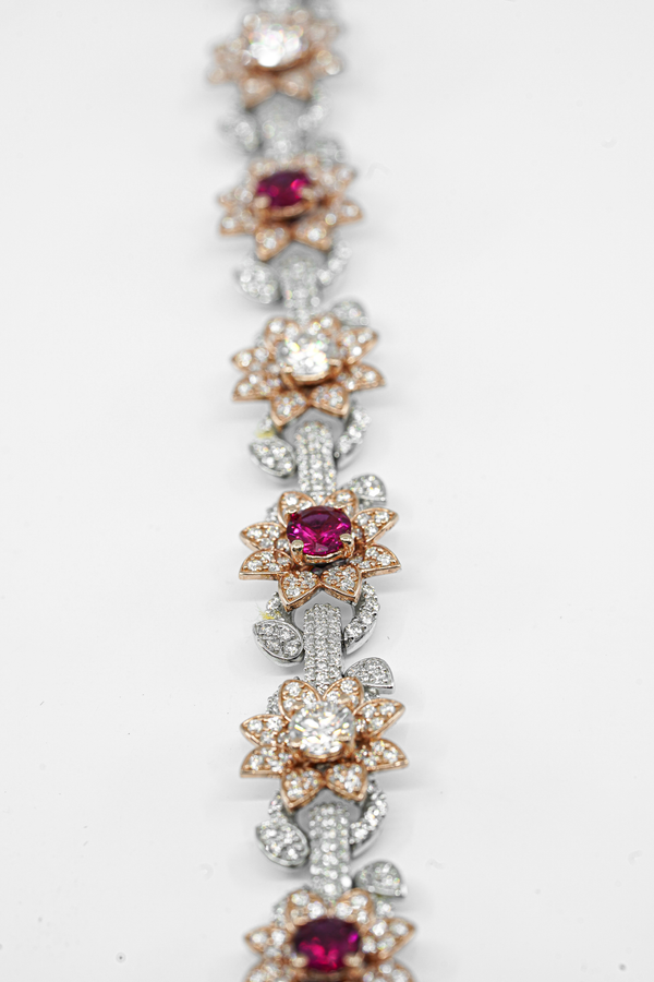 Two Tone Flower Bracelet
