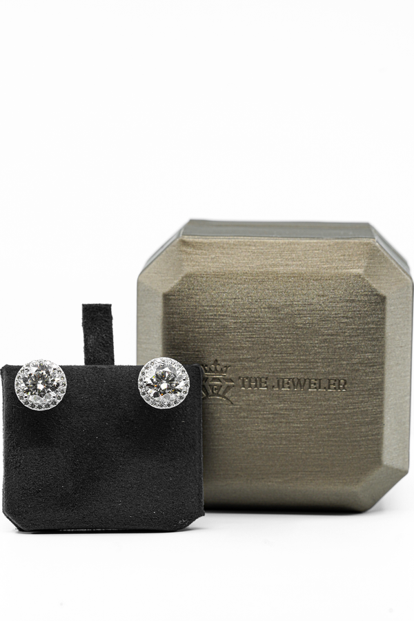 Round Stud Earrings — alternate view