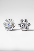 FLOWER ROUND EARRINGS 2.5CT