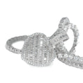 Baguette Heart Set With 4MM Tennis Chain