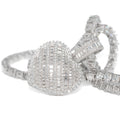 Baguette Heart Set With 4MM Tennis Chain