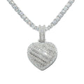 Baguette Heart Set With 4MM Tennis Chain