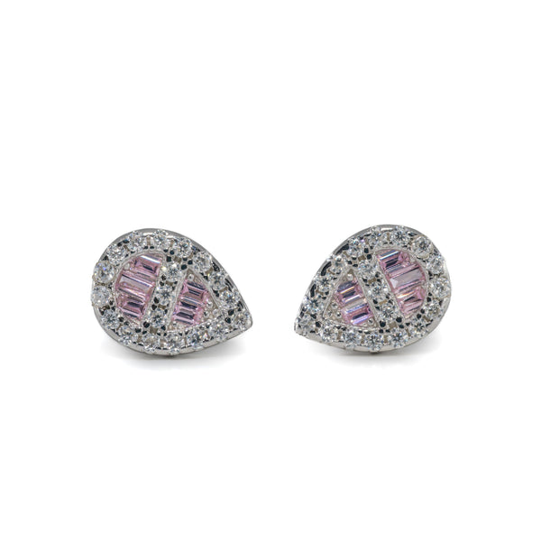 Teardrop Baguette Stud Earrings — alternate view