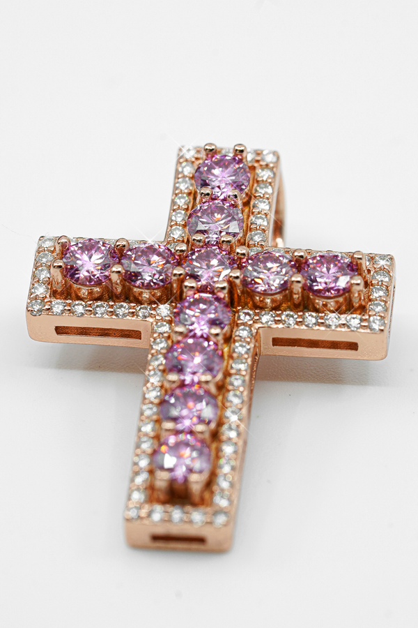 Pink Cross Pendant
