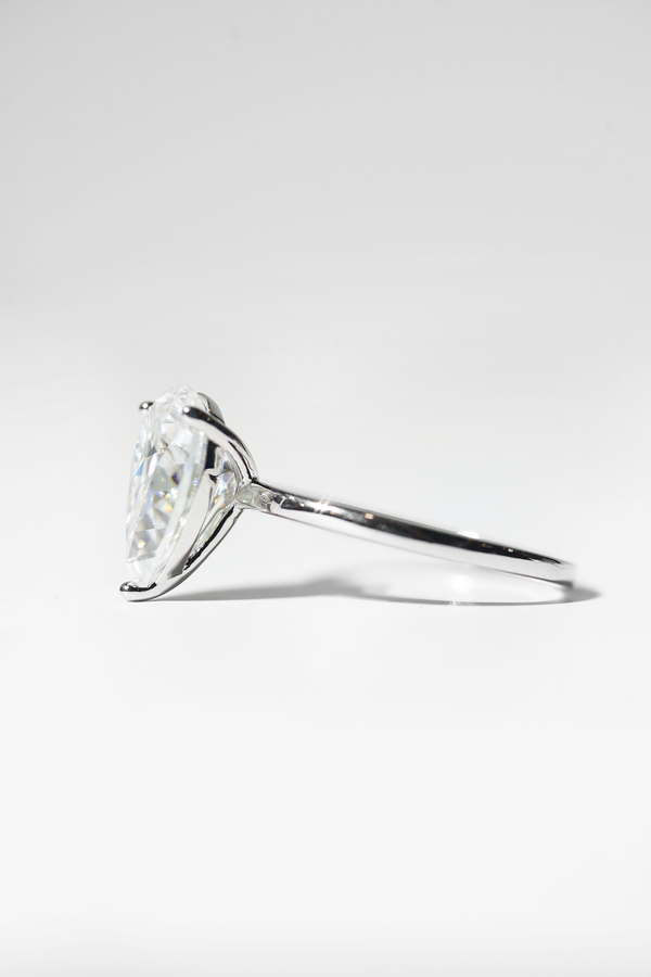 4ct Pear Shape Plain Band — alternate view
