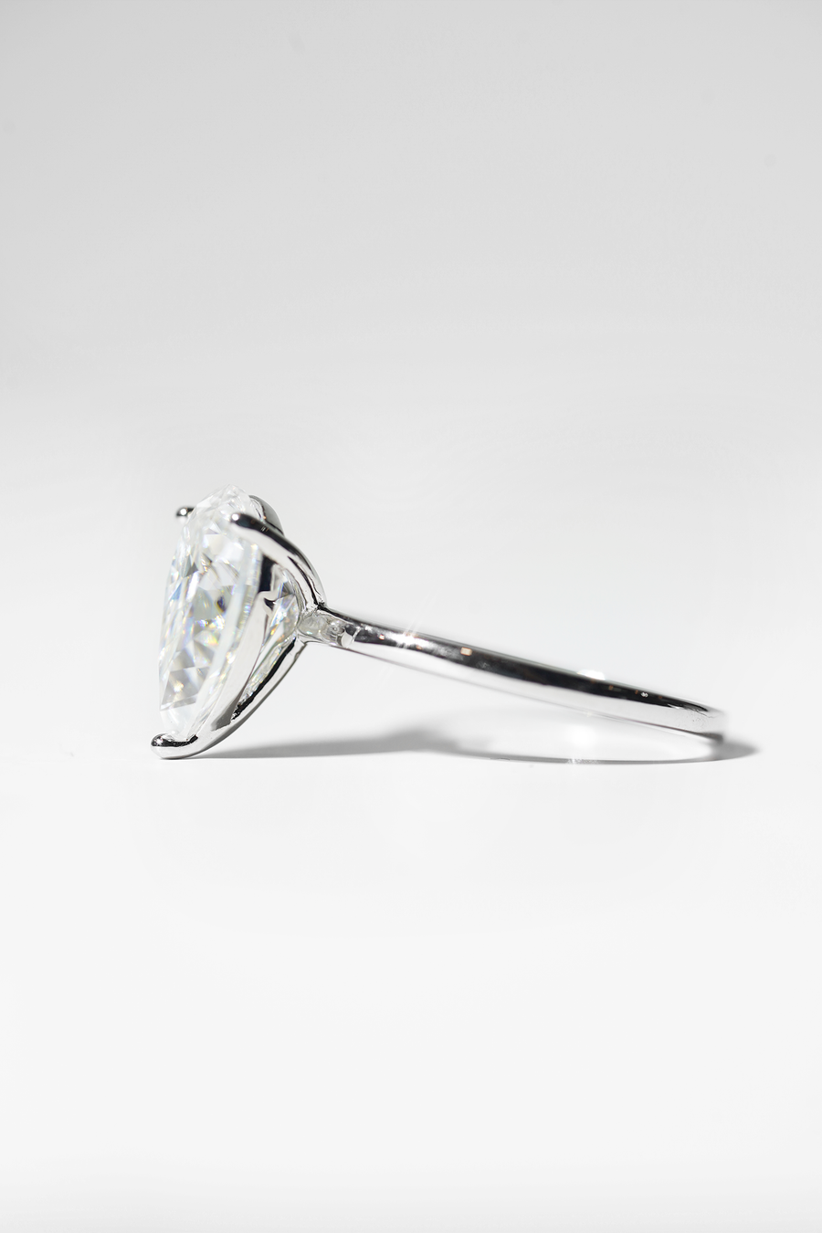 4ct Pear Shape Plain Band
