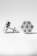 FLOWER ROUND EARRINGS 2.5CT