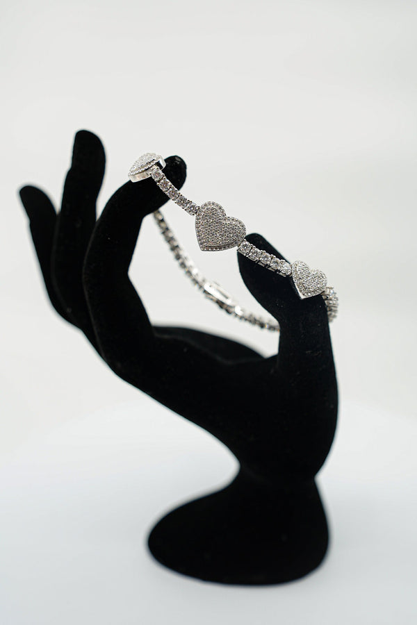 Heart Tennis Bracelet — alternate view
