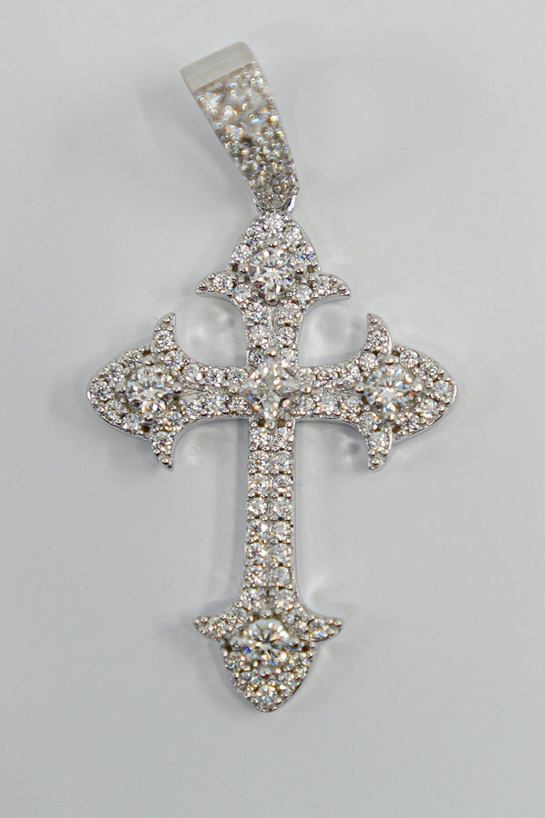 Tennis Chain and Cross Spike Pendant Set — alternate view
