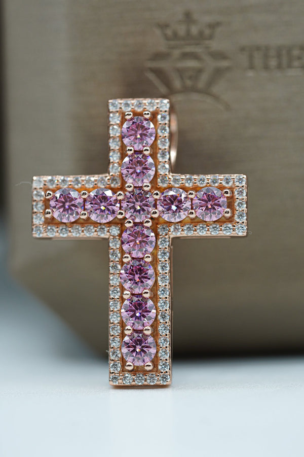 Pink Cross Pendant — alternate view