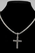 Cross Pendant + 5mm Tennis Chain Set