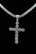 Cross Pendant + 5mm Tennis Chain Set