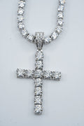 Cross Pendant + 5mm Tennis Chain Set