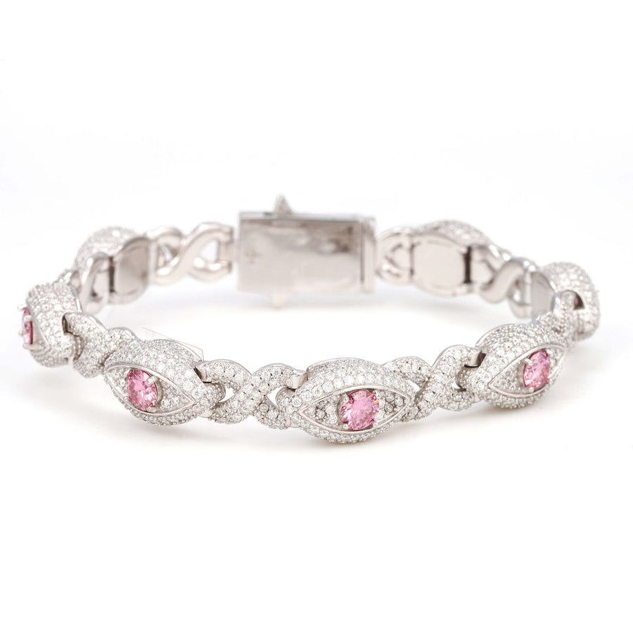 Infinity Colorful Eye Bracelet – Green & Pink Edition