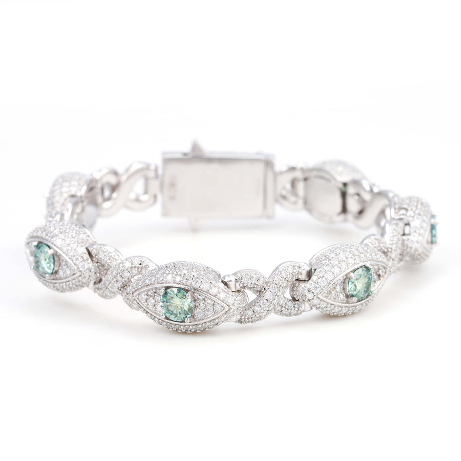 Infinity Colorful Eye Bracelet – Green & Pink Edition