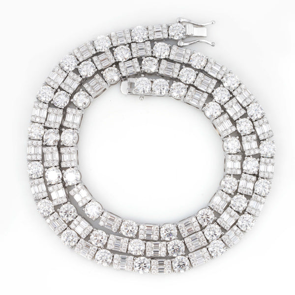 Baguette & Honey Cut 5MM Tennis Chain — alternate view