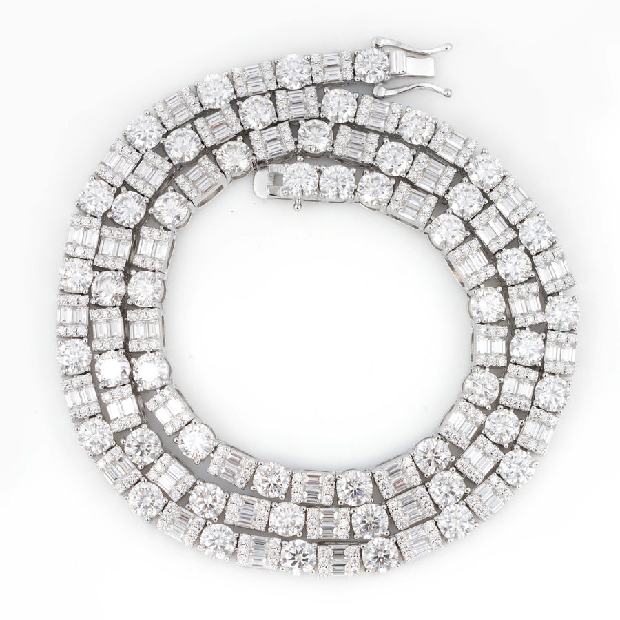Baguette & Honey Cut 5MM Tennis Chain