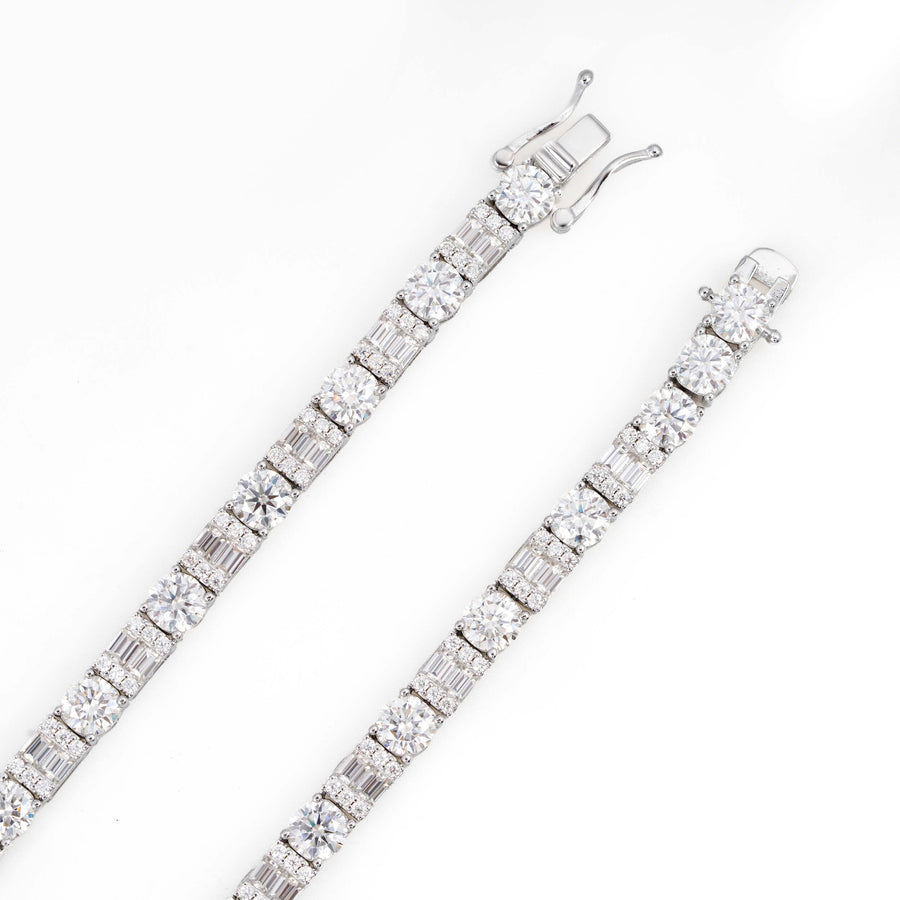 Baguette & Honey Cut 5MM Tennis Chain