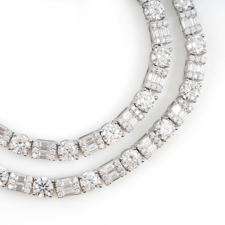 Baguette & Honey Cut 5MM Tennis Chain