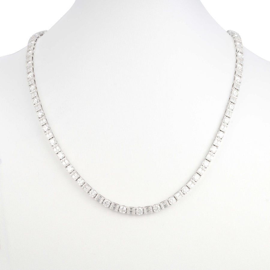 Baguette & Honey Cut 5MM Tennis Chain