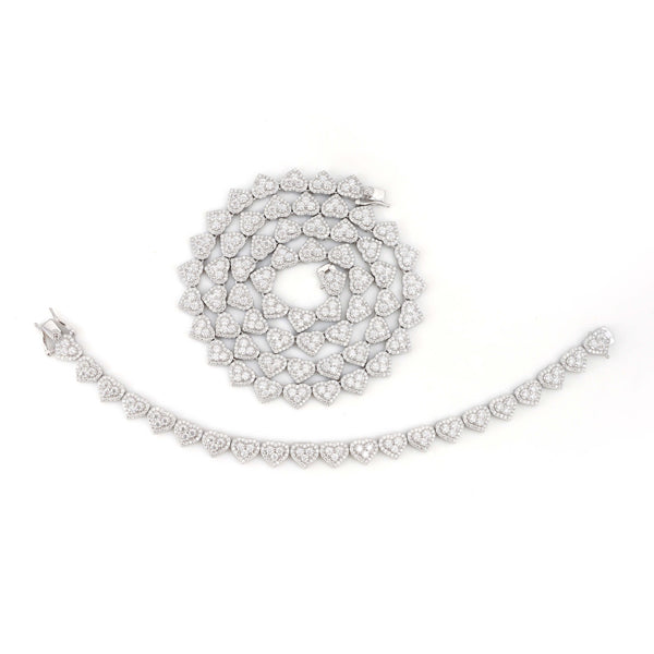 "Spoil Her" Heart Chain & Bracelet Set