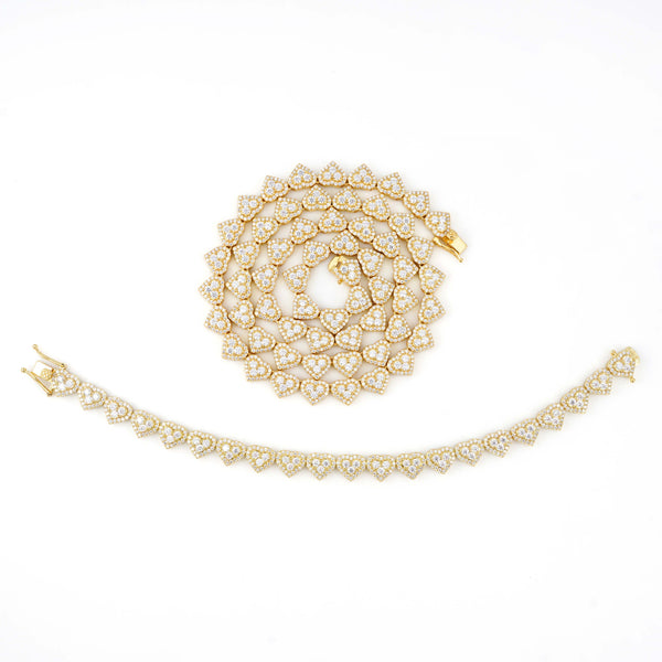 "Spoil Her" Heart Chain & Bracelet Set — alternate view