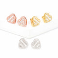 Heart Baguette Earrings