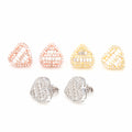 Heart Baguette Earrings