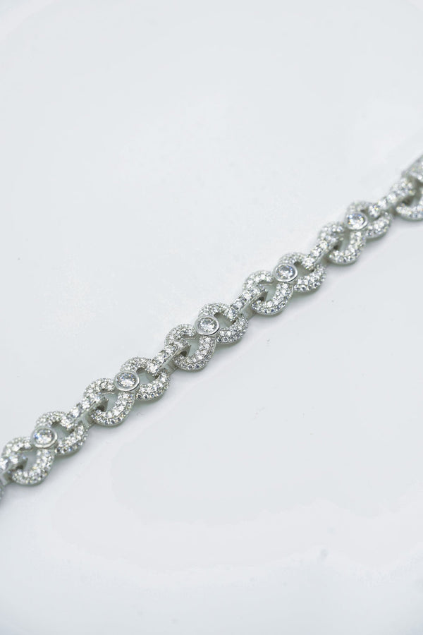 Infinity Bracelet With Center Stone — alternate view
