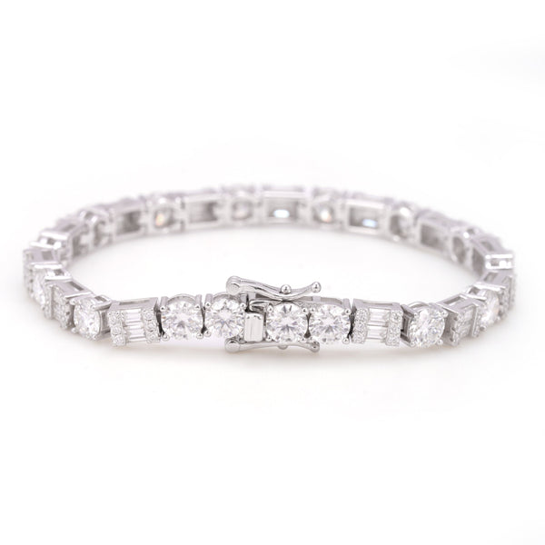 Baguette & Honey Cut 5MM Tennis Bracelet — alternate view
