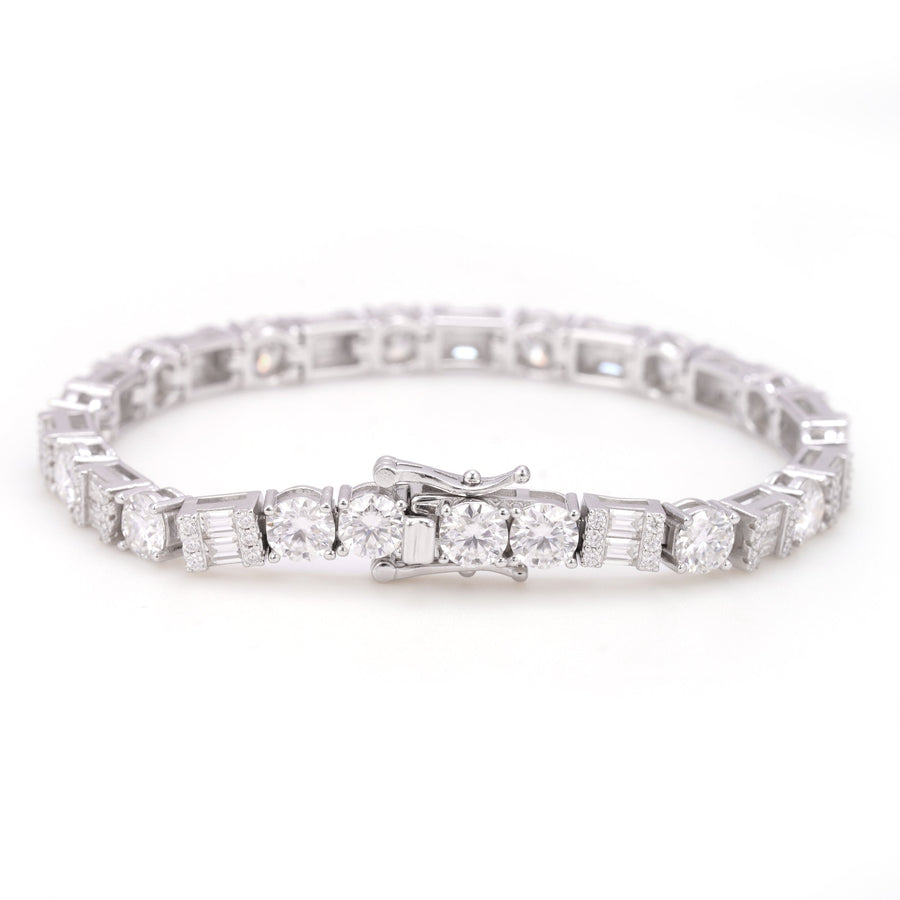 Baguette & Honey Cut 5MM Tennis Bracelet