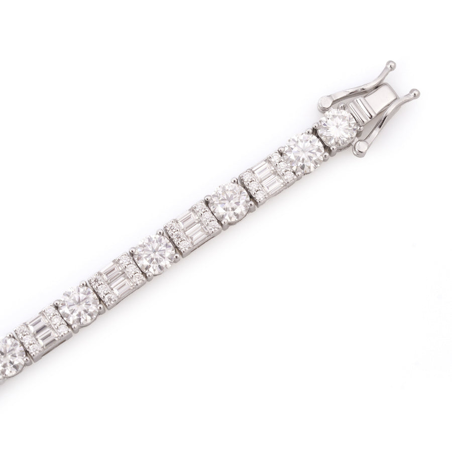Baguette & Honey Cut 5MM Tennis Bracelet