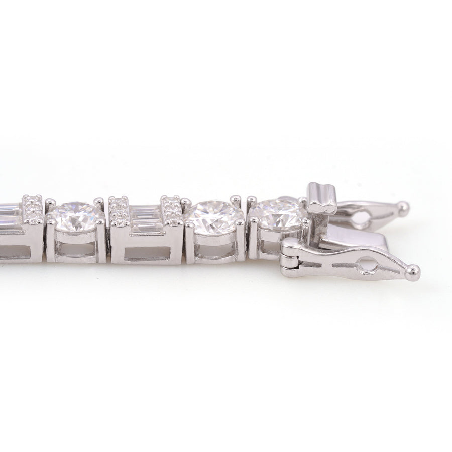 Baguette & Honey Cut 5MM Tennis Bracelet