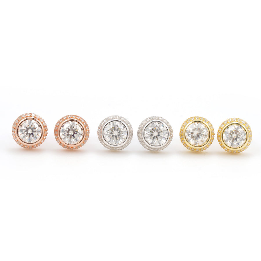 Round Stud Earrings