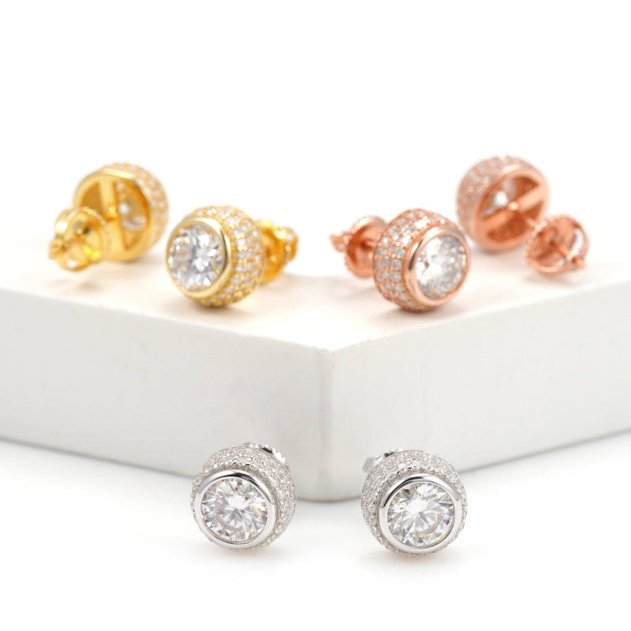Round Stud Earrings