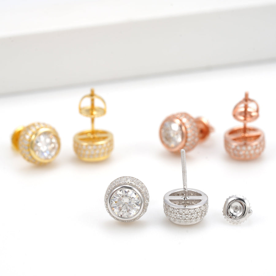 Round Stud Earrings