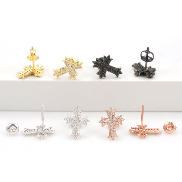 Cross Earrings — alternate view