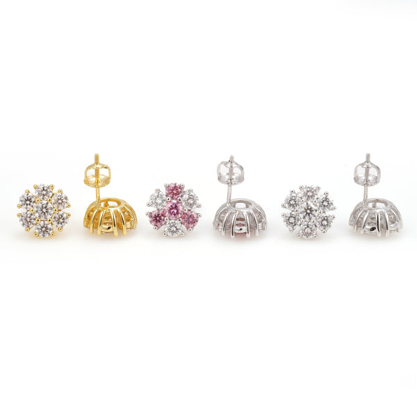 Flower Clsuter Stud Earrings — alternate view
