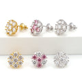 Flower Clsuter Stud Earrings