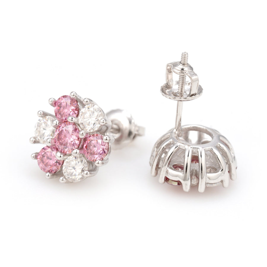 Flower Clsuter Stud Earrings