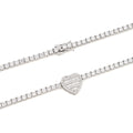 Heart Baguette Tennis Chain