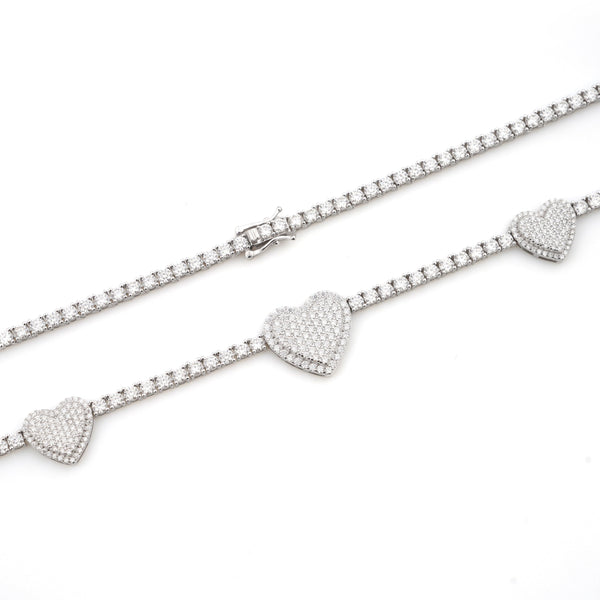Heart Tennis Chain