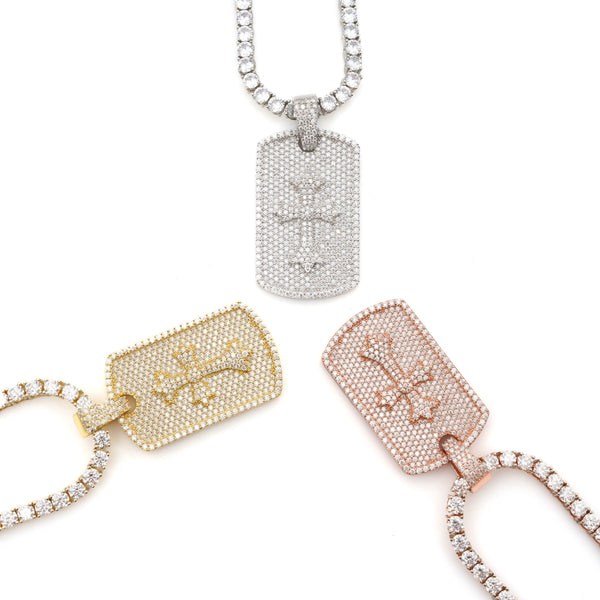 Chrome Heart Dog Tag Pendant