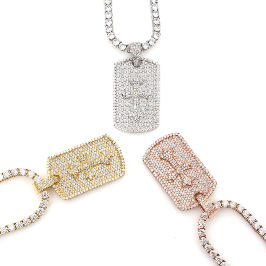 Chrome Heart Dog Tag Pendant