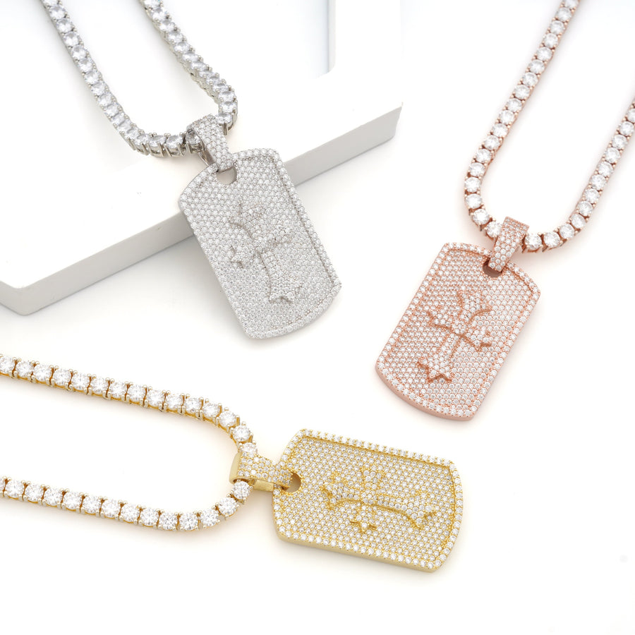 Chrome Heart Dog Tag Pendant