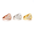 Iced Heart Statement Ring