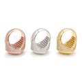 Iced Heart Statement Ring