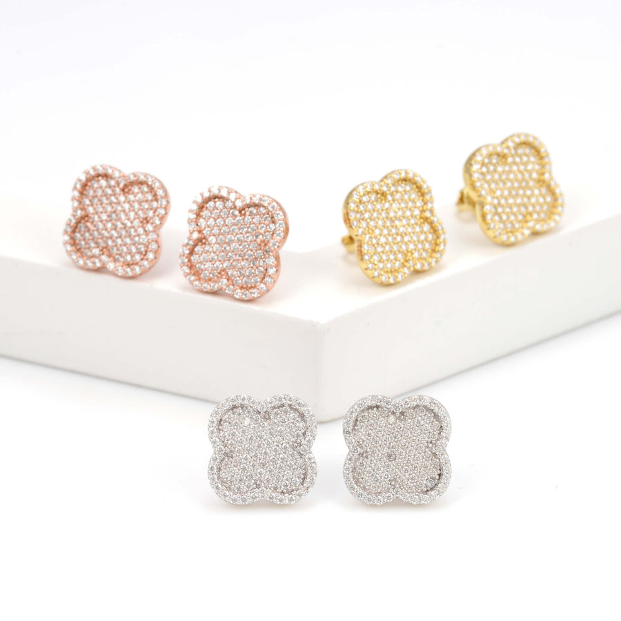 Iced Clover  Earrings