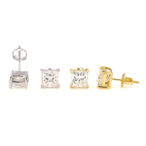 Square Stud Earrings — alternate view