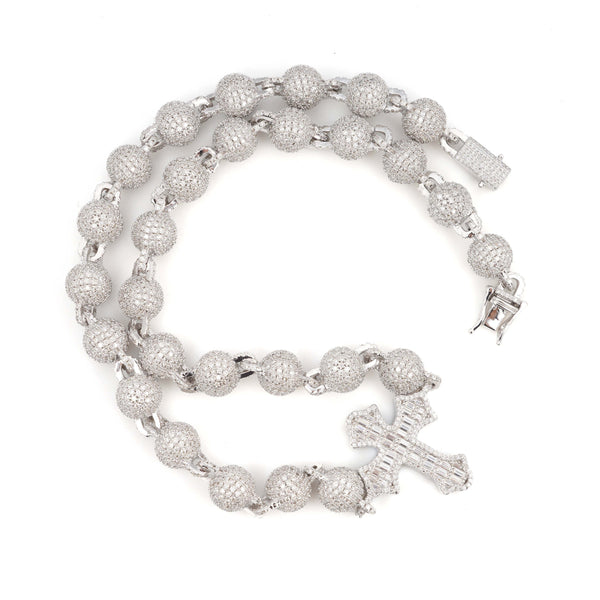 Iced Bead Cross Chain